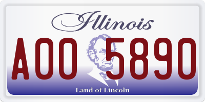 IL license plate A005890