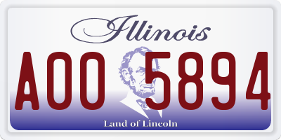 IL license plate A005894