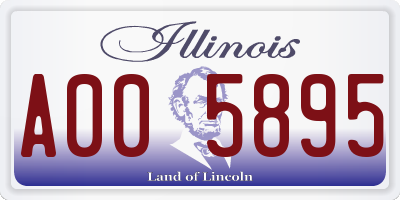 IL license plate A005895