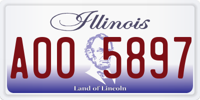 IL license plate A005897