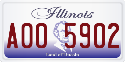 IL license plate A005902