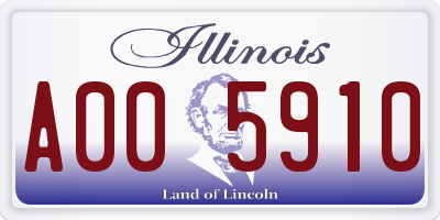 IL license plate A005910