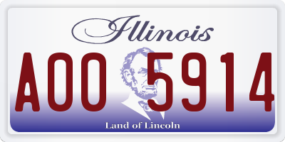 IL license plate A005914