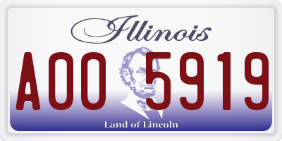 IL license plate A005919