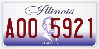 IL license plate A005921