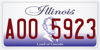 IL license plate A005923