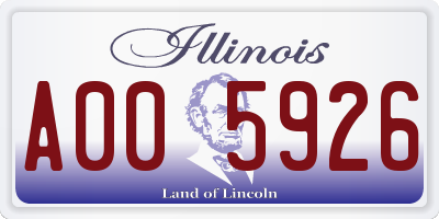 IL license plate A005926