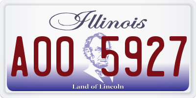 IL license plate A005927