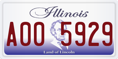 IL license plate A005929