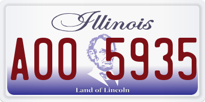 IL license plate A005935