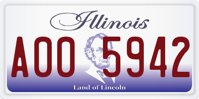IL license plate A005942