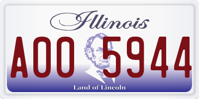 IL license plate A005944