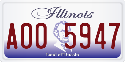 IL license plate A005947