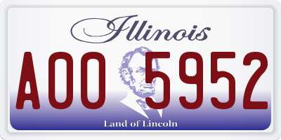 IL license plate A005952