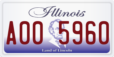 IL license plate A005960