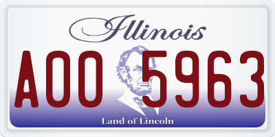 IL license plate A005963