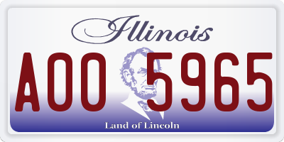 IL license plate A005965