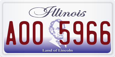 IL license plate A005966