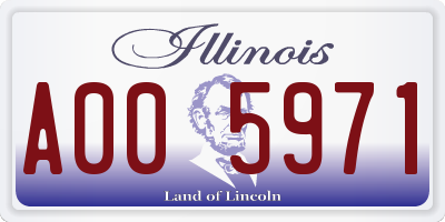 IL license plate A005971