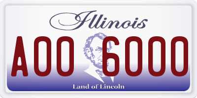 IL license plate A006000