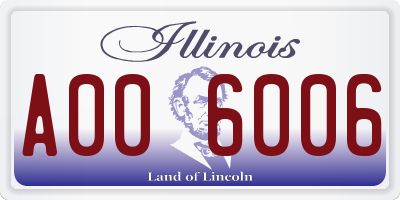 IL license plate A006006