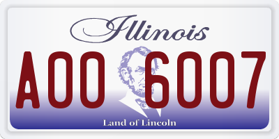 IL license plate A006007