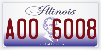 IL license plate A006008