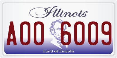 IL license plate A006009