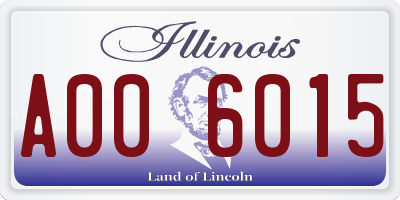 IL license plate A006015