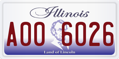 IL license plate A006026