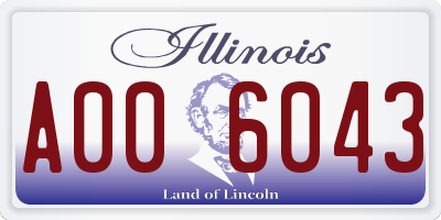 IL license plate A006043