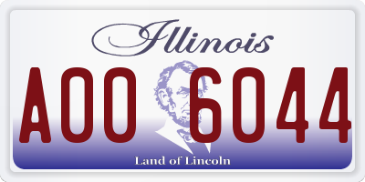 IL license plate A006044