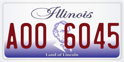 IL license plate A006045