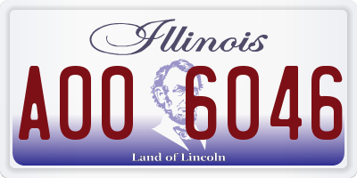 IL license plate A006046