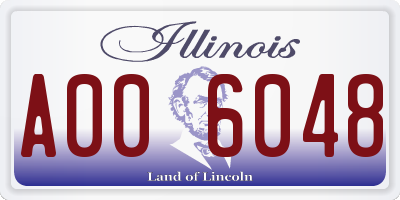 IL license plate A006048