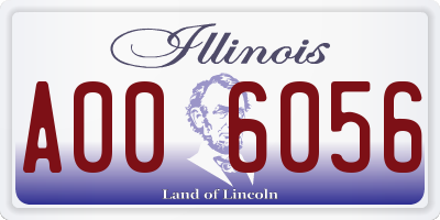 IL license plate A006056