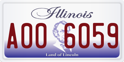 IL license plate A006059