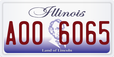 IL license plate A006065