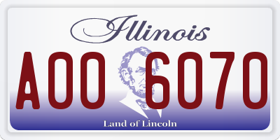 IL license plate A006070