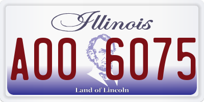 IL license plate A006075