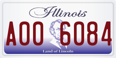 IL license plate A006084