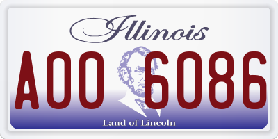 IL license plate A006086