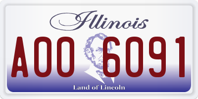 IL license plate A006091