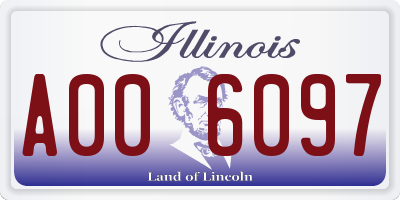 IL license plate A006097