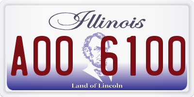 IL license plate A006100