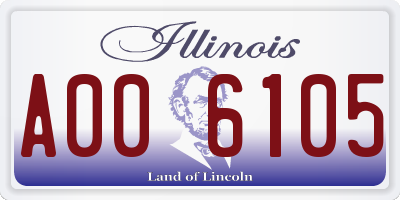 IL license plate A006105