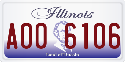 IL license plate A006106