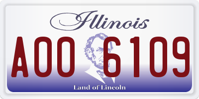 IL license plate A006109