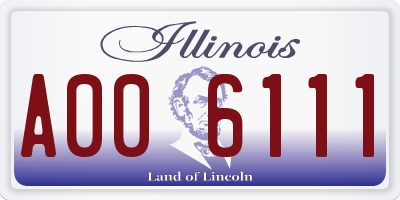 IL license plate A006111