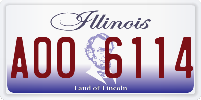 IL license plate A006114